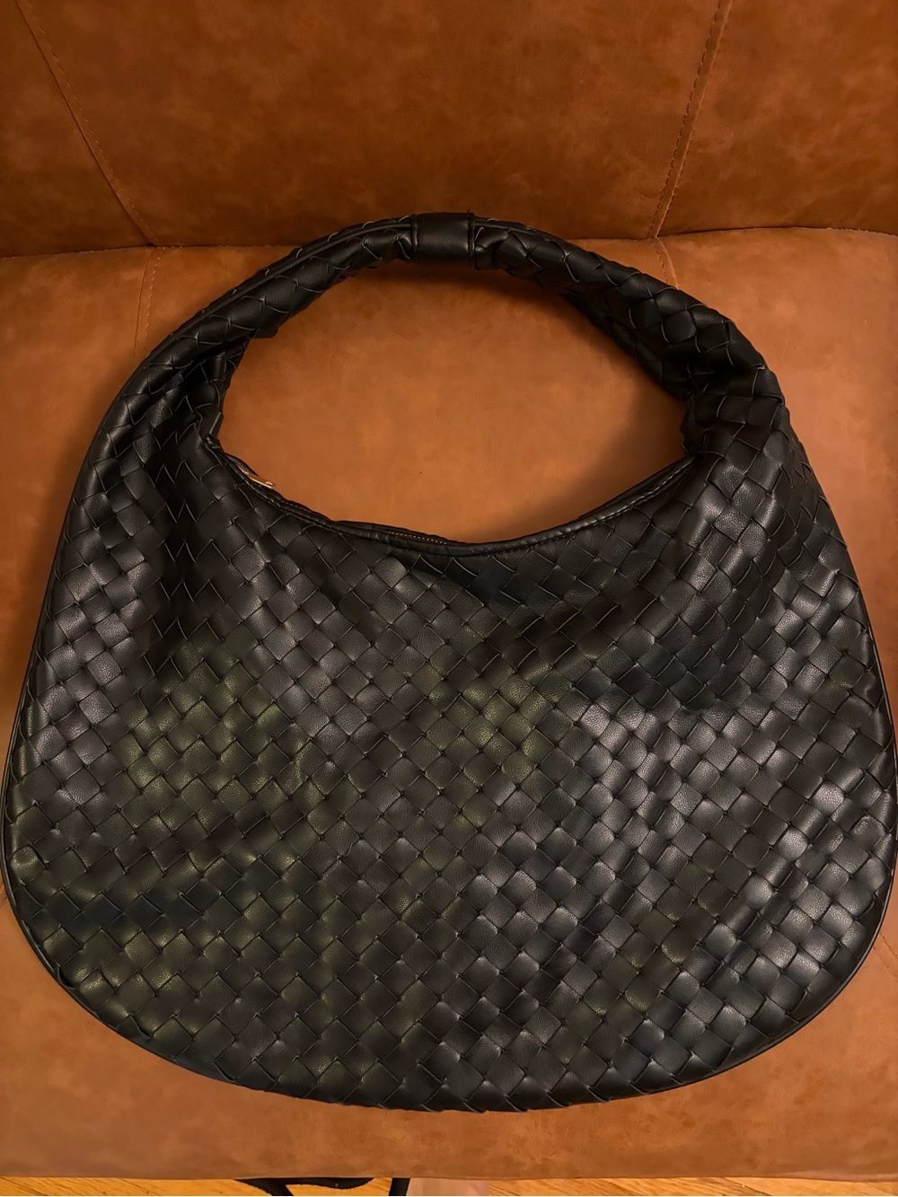 Abercrombie & Fitch Black Woven Hobo Bag - Picture 1 of 3